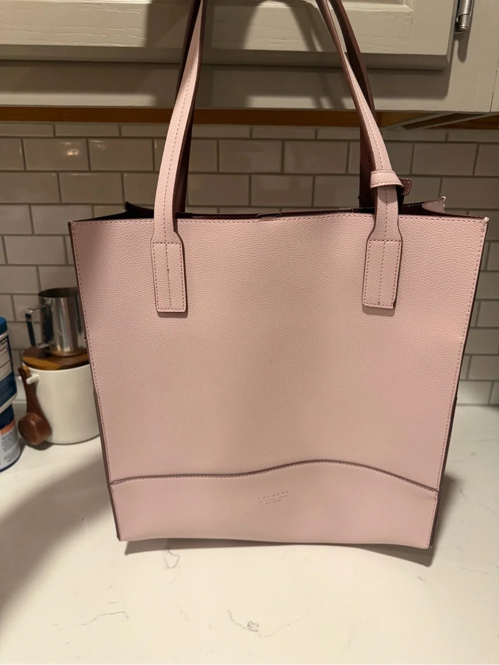Laundry By Shelli Segal Blush Pink Structured Tote